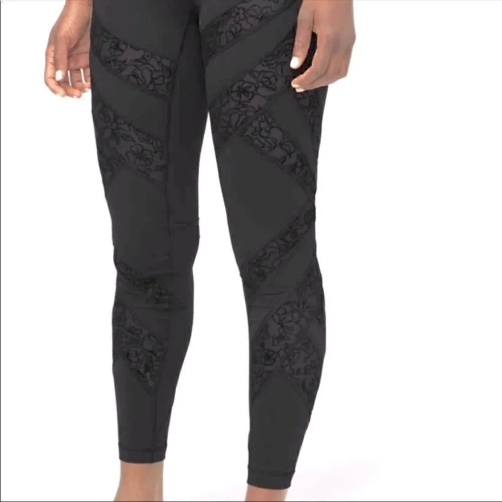 RARE Lululemon wunder under HR tight flocked mesh floral scatter LW5CA4S